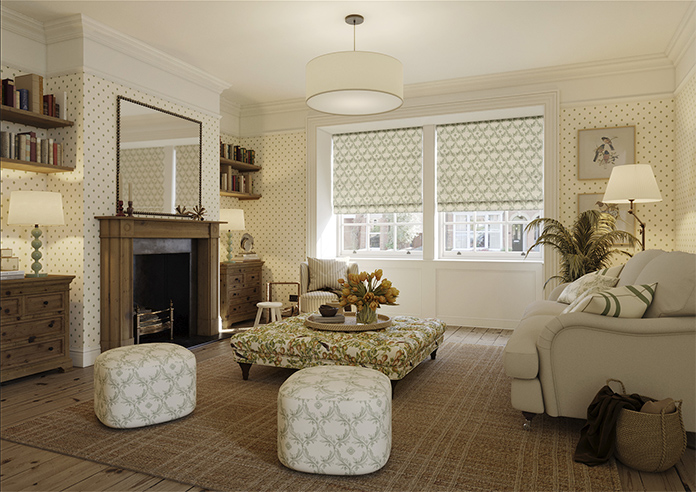 Vine and Bloom, Coriscon - Twist&Fit Roman Blind - Image 6